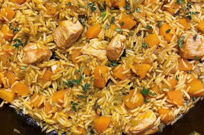 One-pot Chicken, Butternut Squash and Rice